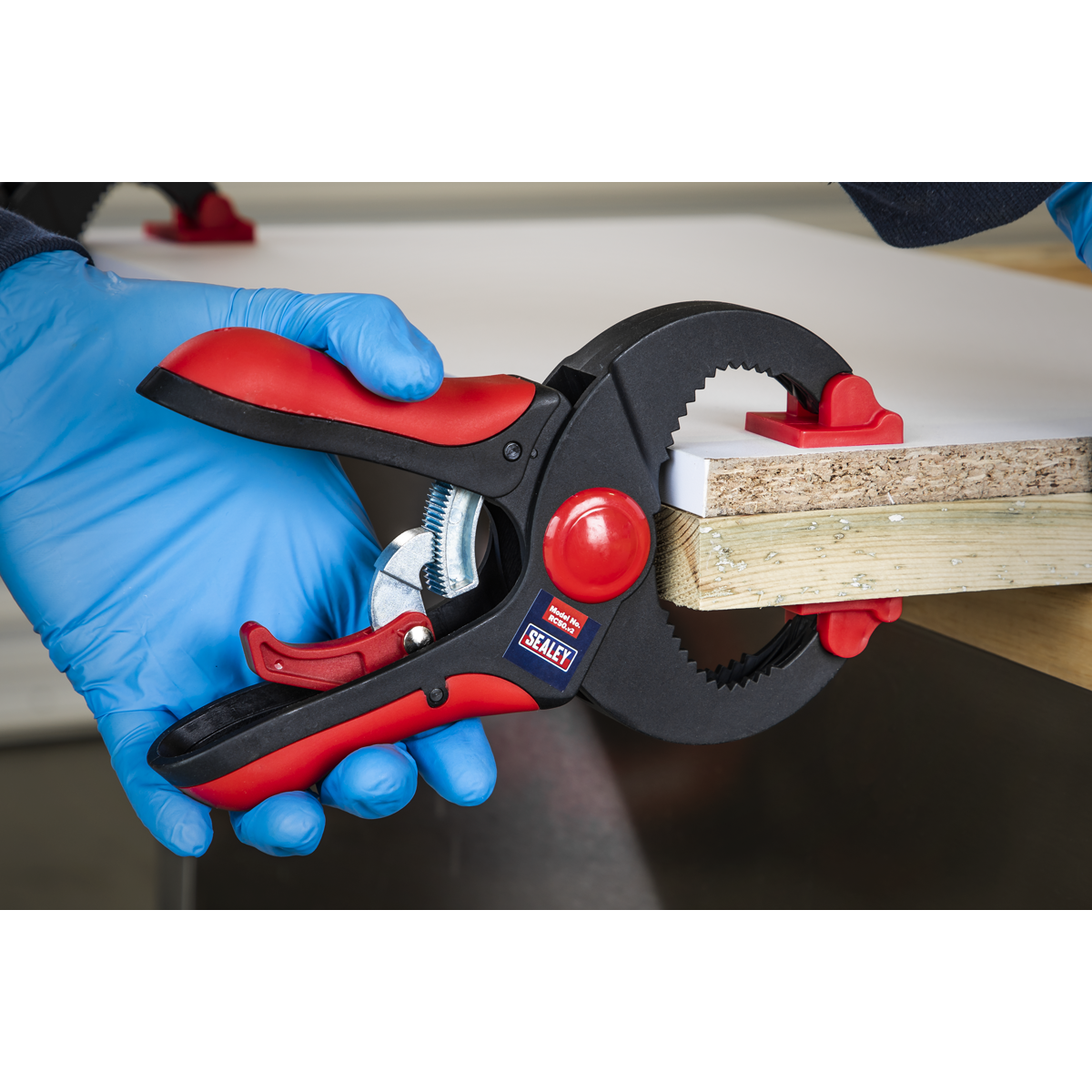 Sealey 45mm Quick Ratchet Clamp With Easy Release Trigger & TPR Handle RC50