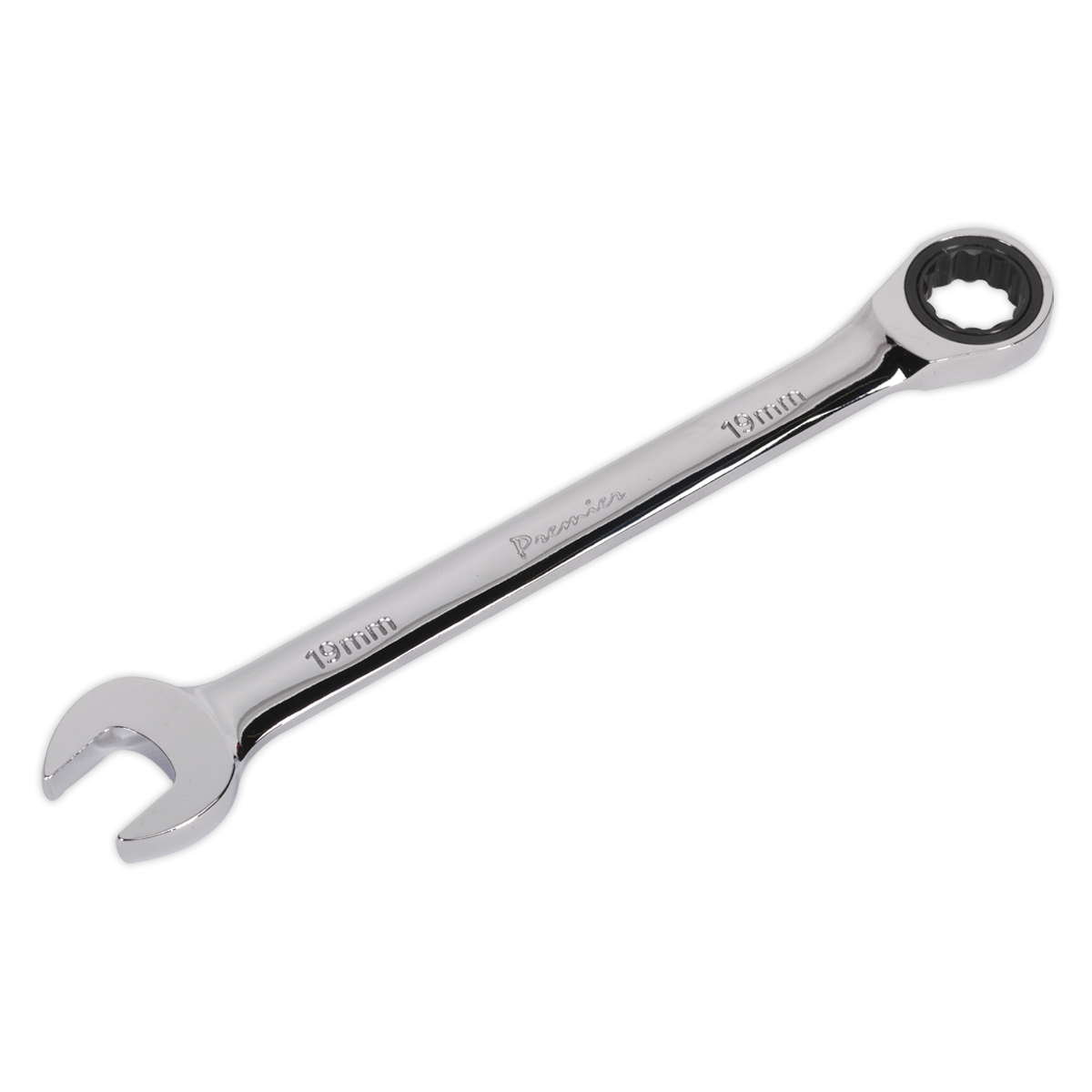 Sealey Ratchet Combination Spanner 72 Teeth Chrome Vanadium Steel 19mm RCW19