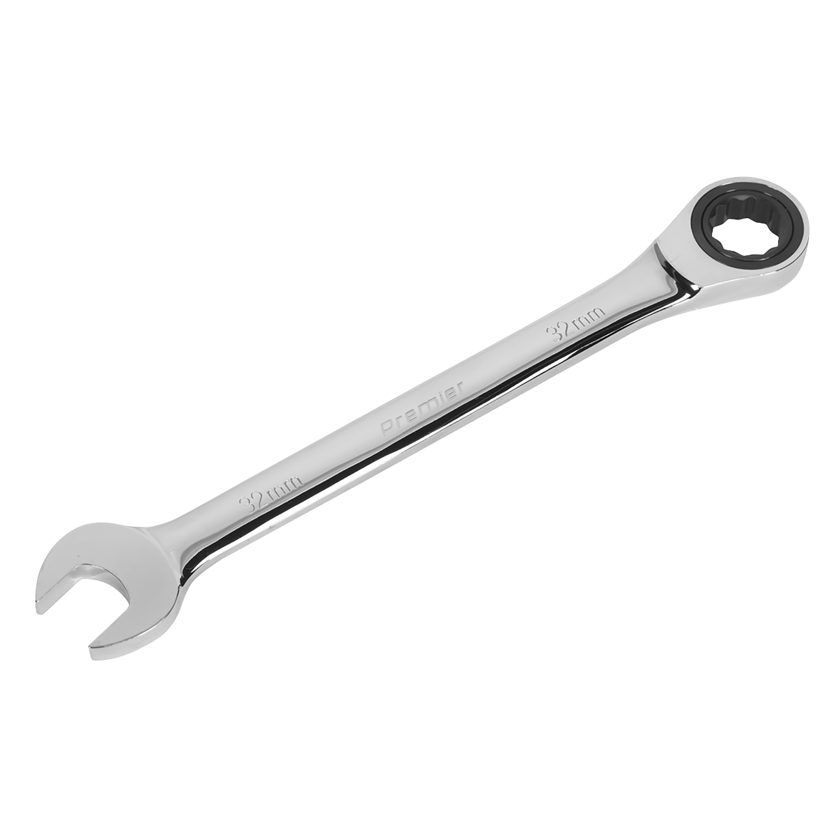 Sealey Ratchet Combination Spanner 72 Teeth Chrome Vanadium Steel 32mm RCW32