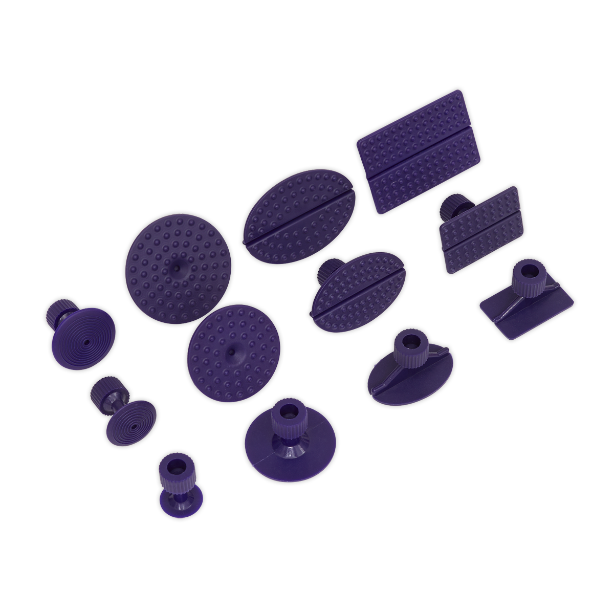 Sealey PDR Dent Repair Tabs Circle Oval & Rectangle Shape Pack of 12 Pcs RE105/1