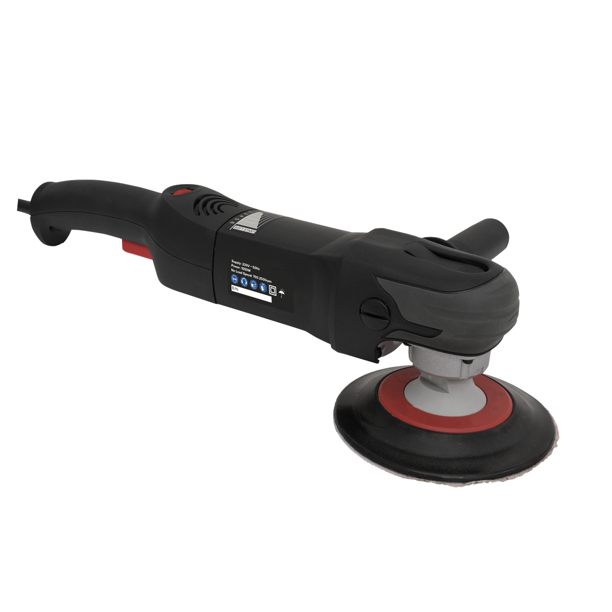 Sealey 230V 150mm 1050W Rotary Polisher 6-Stage Variable Speed Control RP1500