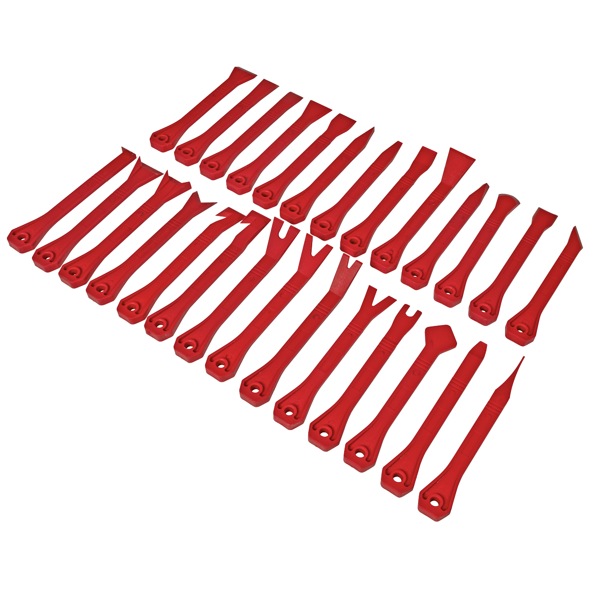 Sealey Trim/Panel Clip Tool Set From Resilient Nylon 27 Pieces Red RT27KIT