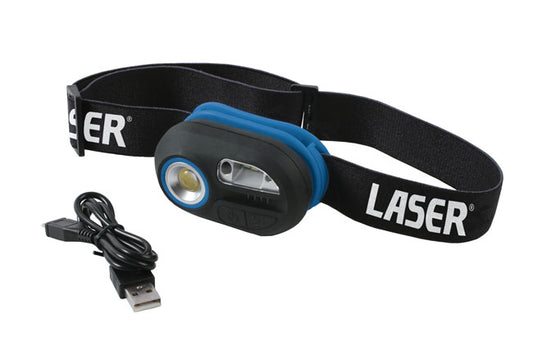 LASER 8409 Motion Sensor Headlight Work Light Rechargeable 300 Lumen Tool