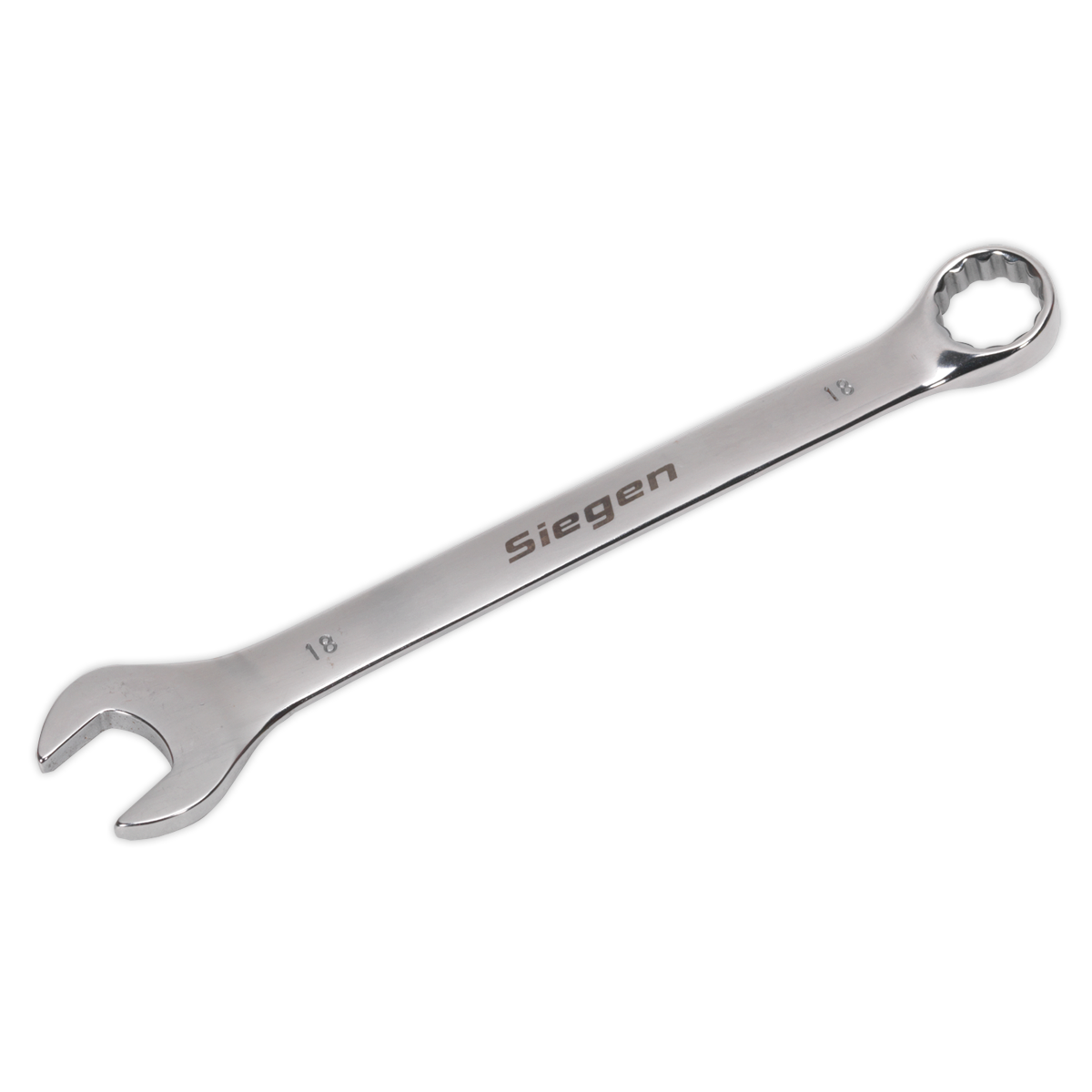 Sealey WallDrive Combi Spanner Chrome Vanadium Steel Polished Finish 18mm S01018