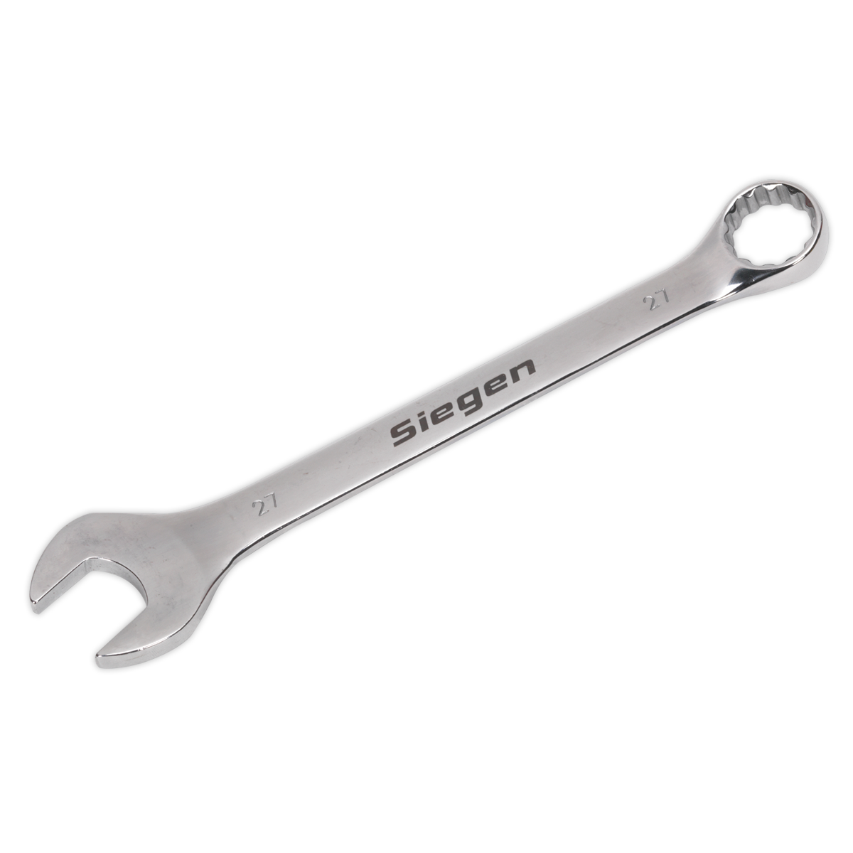 Sealey WallDrive Combi Spanner Chrome Vanadium Steel Polished Finish 27mm S01027