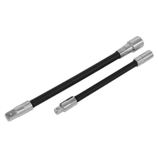Sealey Flexible Extension Adaptor Set 1/4" Square 150mm 3/8" Square 200mm AK7341