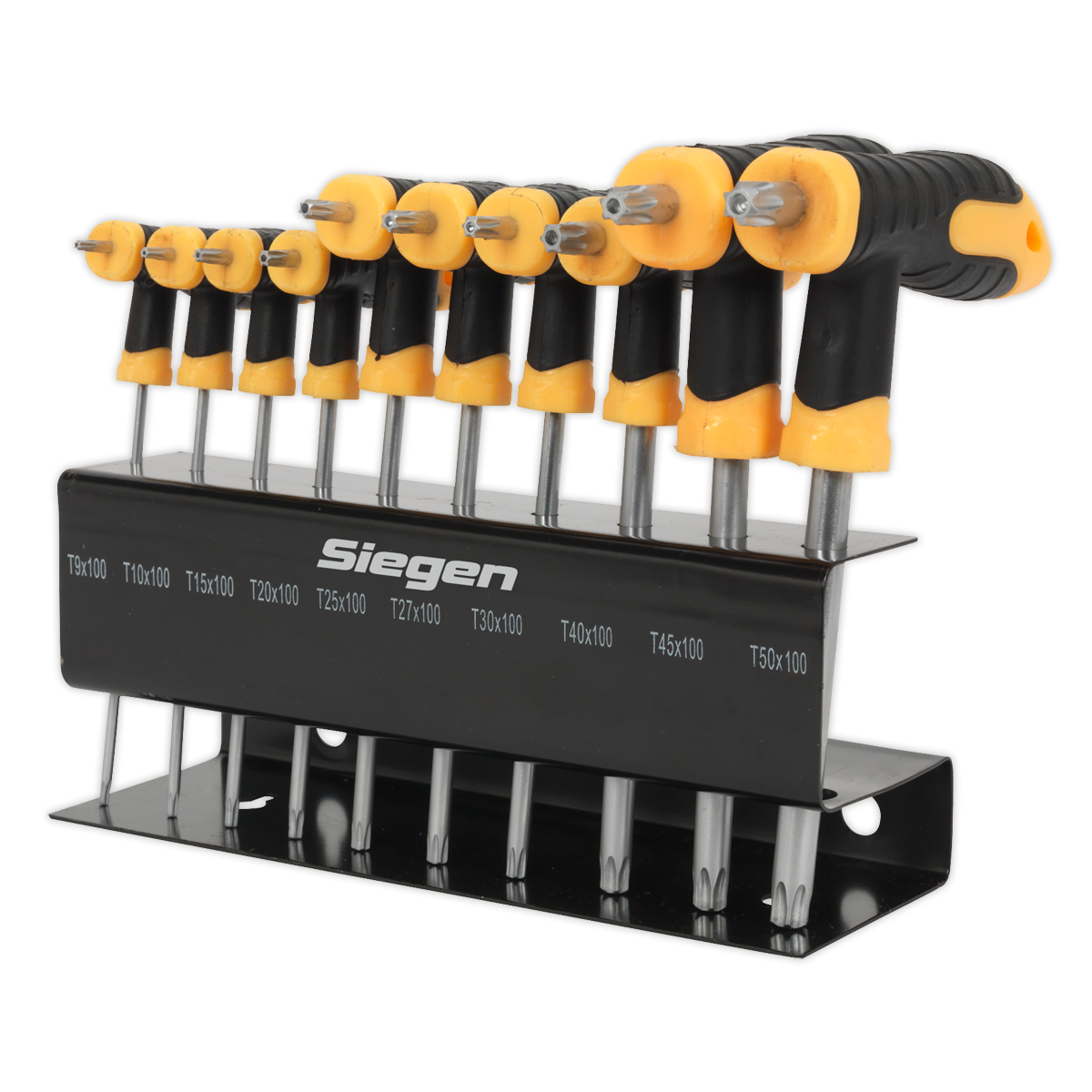 Sealey TRX-Star Key Set 10 Pieces T-Handle Polished Satin Finish S01151