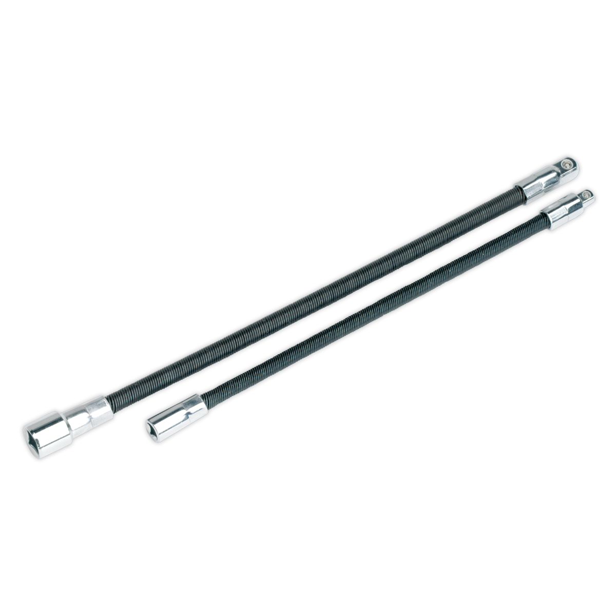 Sealey Flexible Extension Adaptor Set 2 Pcs 1/4" x 254mm & 3/8" x 305mm AK7342