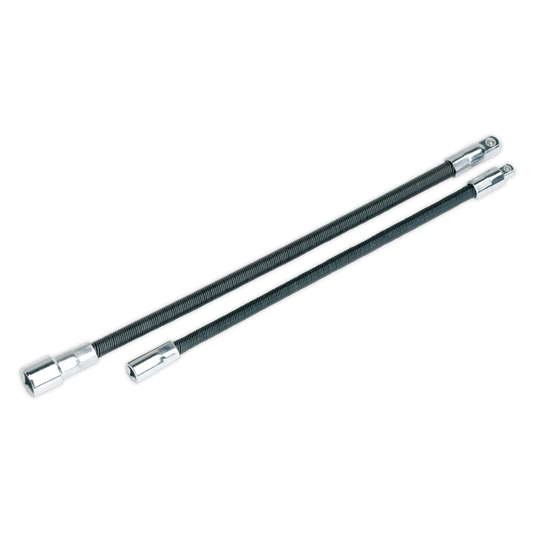 Sealey Flexible Extension Adaptor Set 2 Pcs 1/4" x 254mm & 3/8" x 305mm AK7342