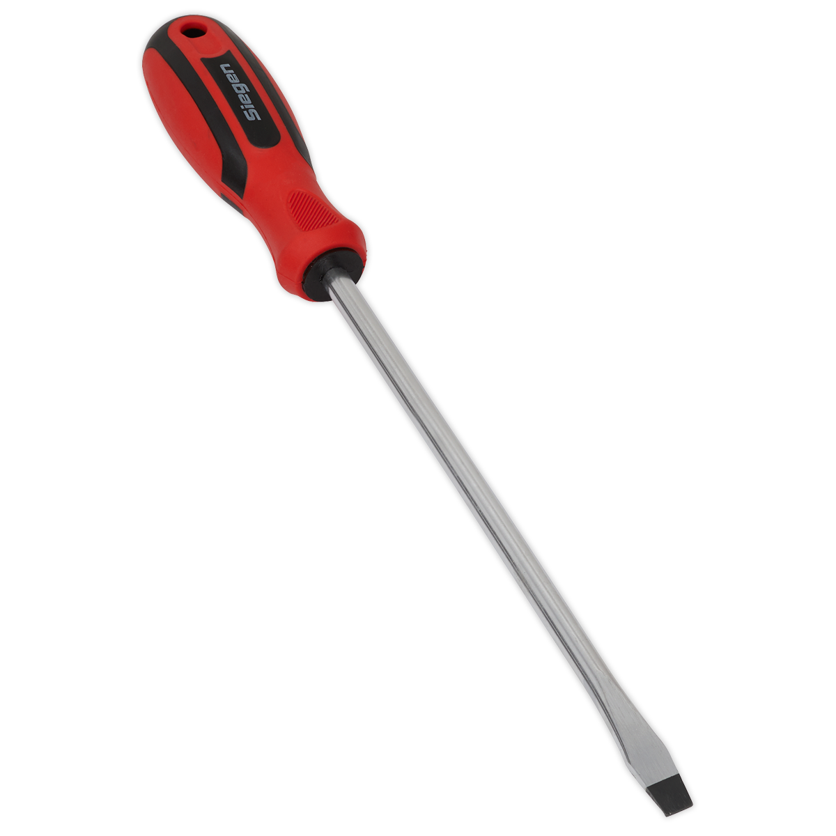 Sealey Screwdriver Slotted 8 x 200mm With Contoured Soft Grip Handle S01177
