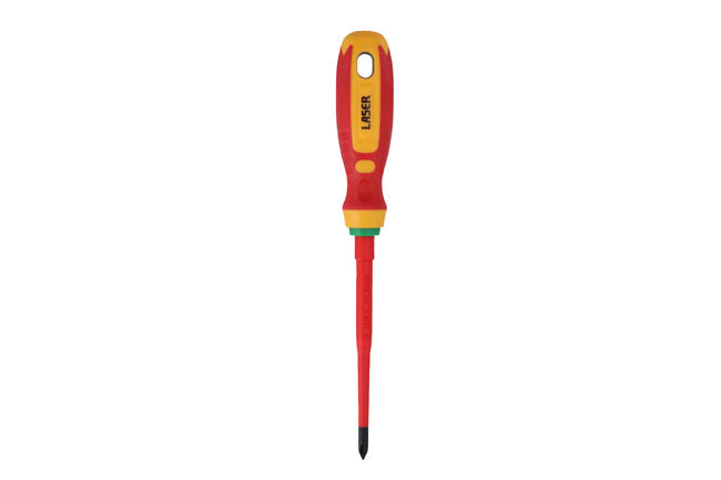 LASER 8447 Screwdriver VDE Insulated Phillips-Head Ph1 100mm CrMo Soft Grip
