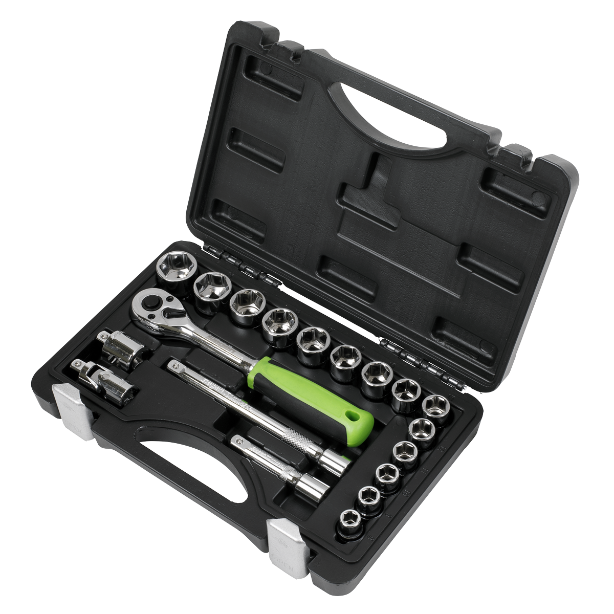 Sealey Socket Set 19 Pieces 3/8" Square Drive Metric With Mirror Finish S01235