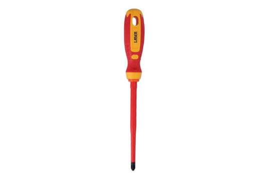 LASER 8451 Screwdriver VDE Insulated PZ3 150mm Chrome Molybdenum Soft Grip