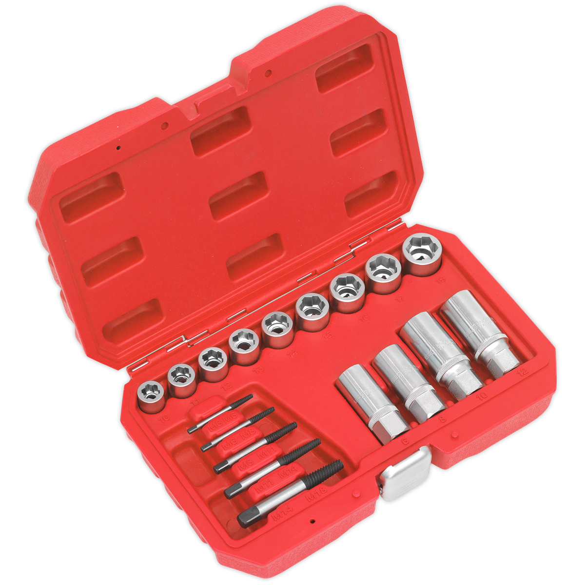 Sealey Bolt Stud & Screw Extractor Set Suitable For Professional Workshop AK751
