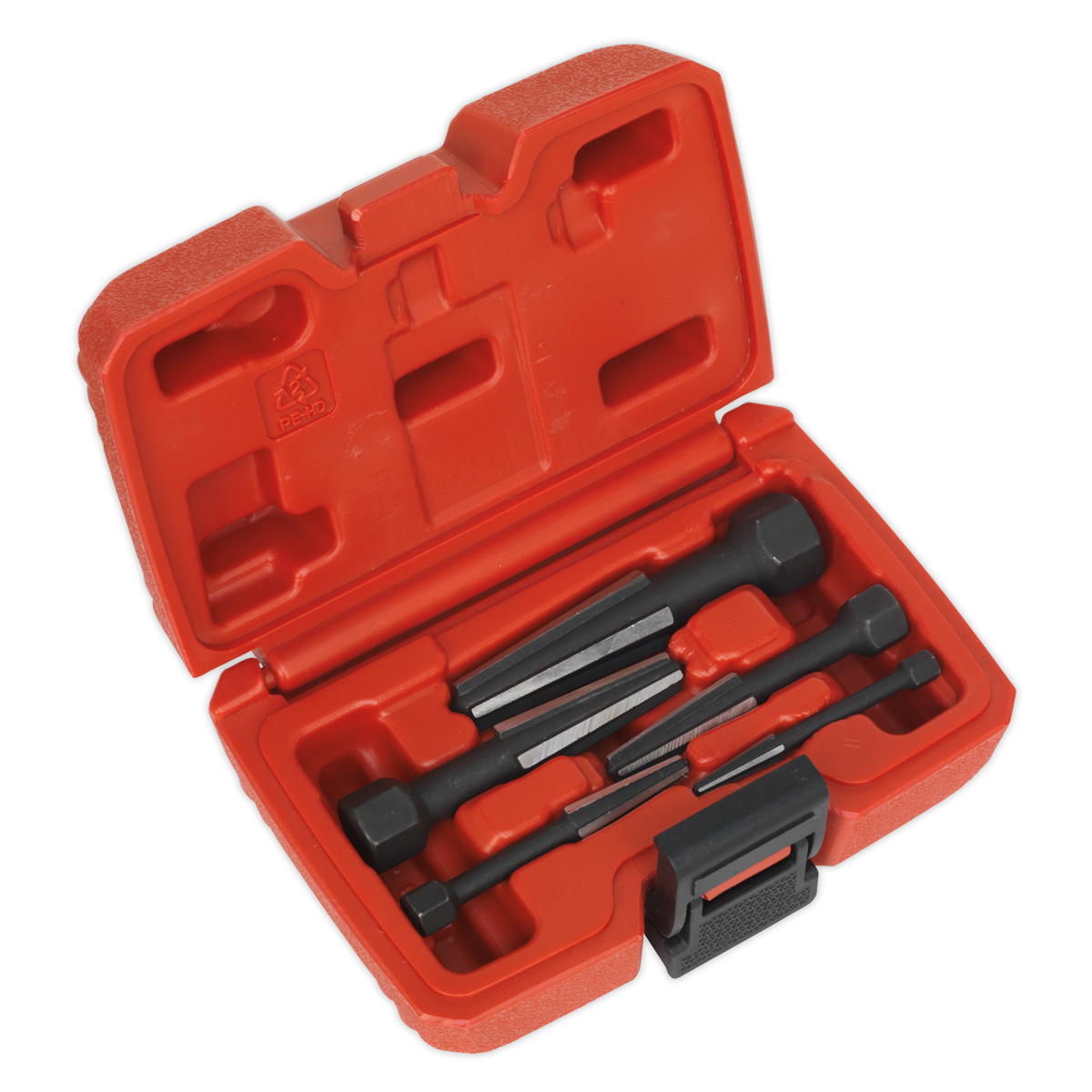 Sealey Screw Extractor Set 5 Pieces Double Edge Supplied In Storage Case AK752