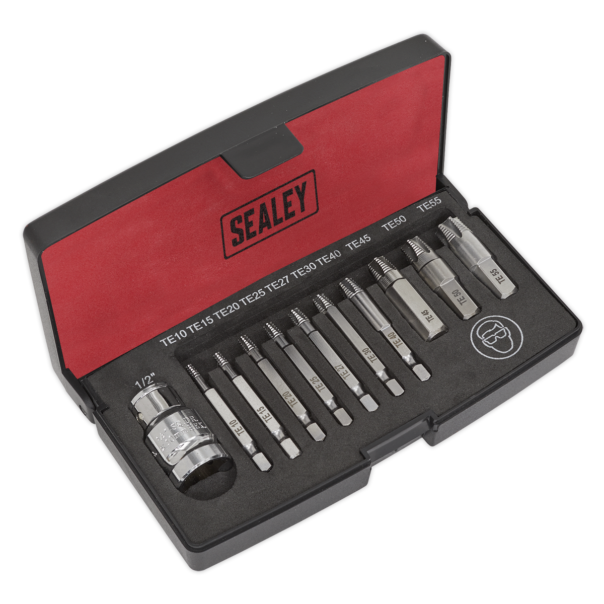 Sealey TRX-Star Fitting Extractor Set Storage Case With EVA Foam 11 Piece AK756T