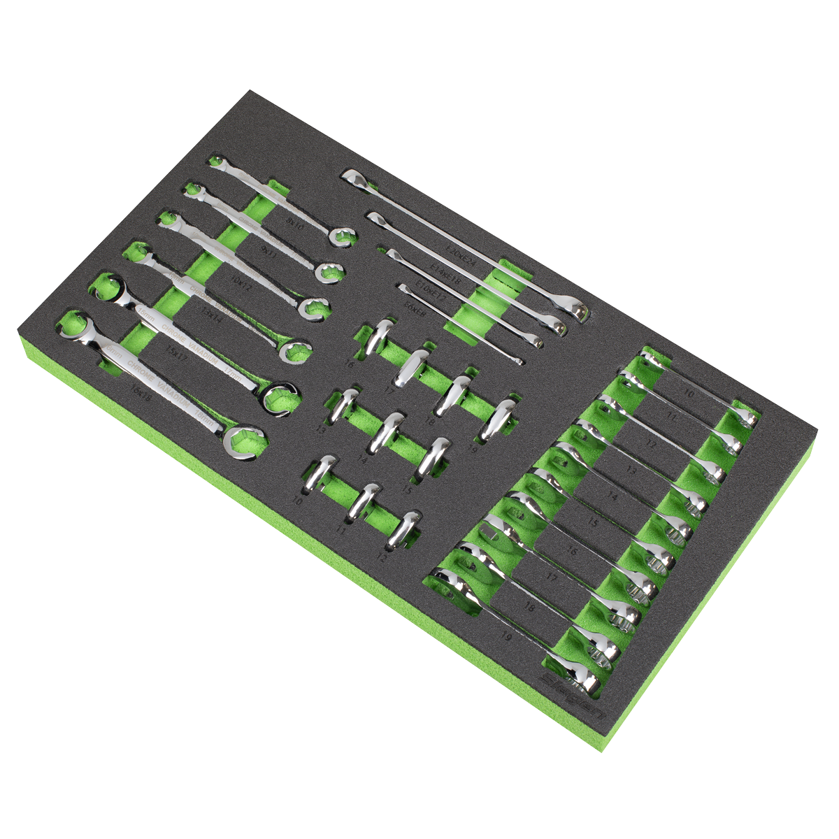Sealey Siegen Specialised Spanner Set With Foam Storage Tool Tray 30 Pcs S01274