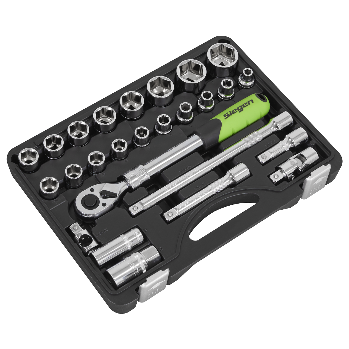 Sealey Siegen Extending Ratchet Socket Set 1/2" Square Drive 26 Pieces S01288