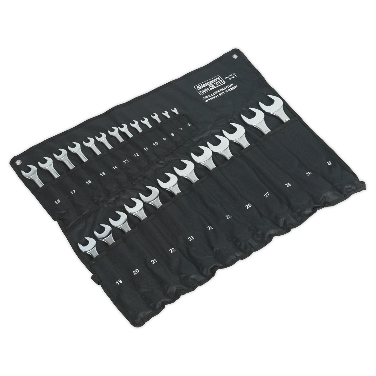 Sealey Jumbo Combi Spanner Set 25 Pieces Metric Chrome Vanadium Steel S0401