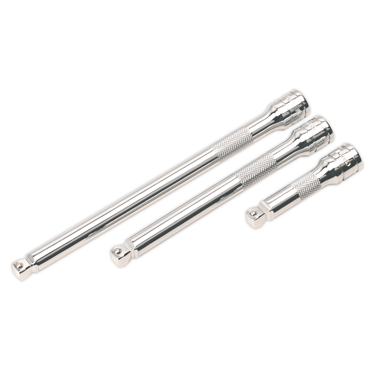 Sealey Wobble/Rigid Extension Bar Set 3 Pieces - 3/8" Square Drive AK763