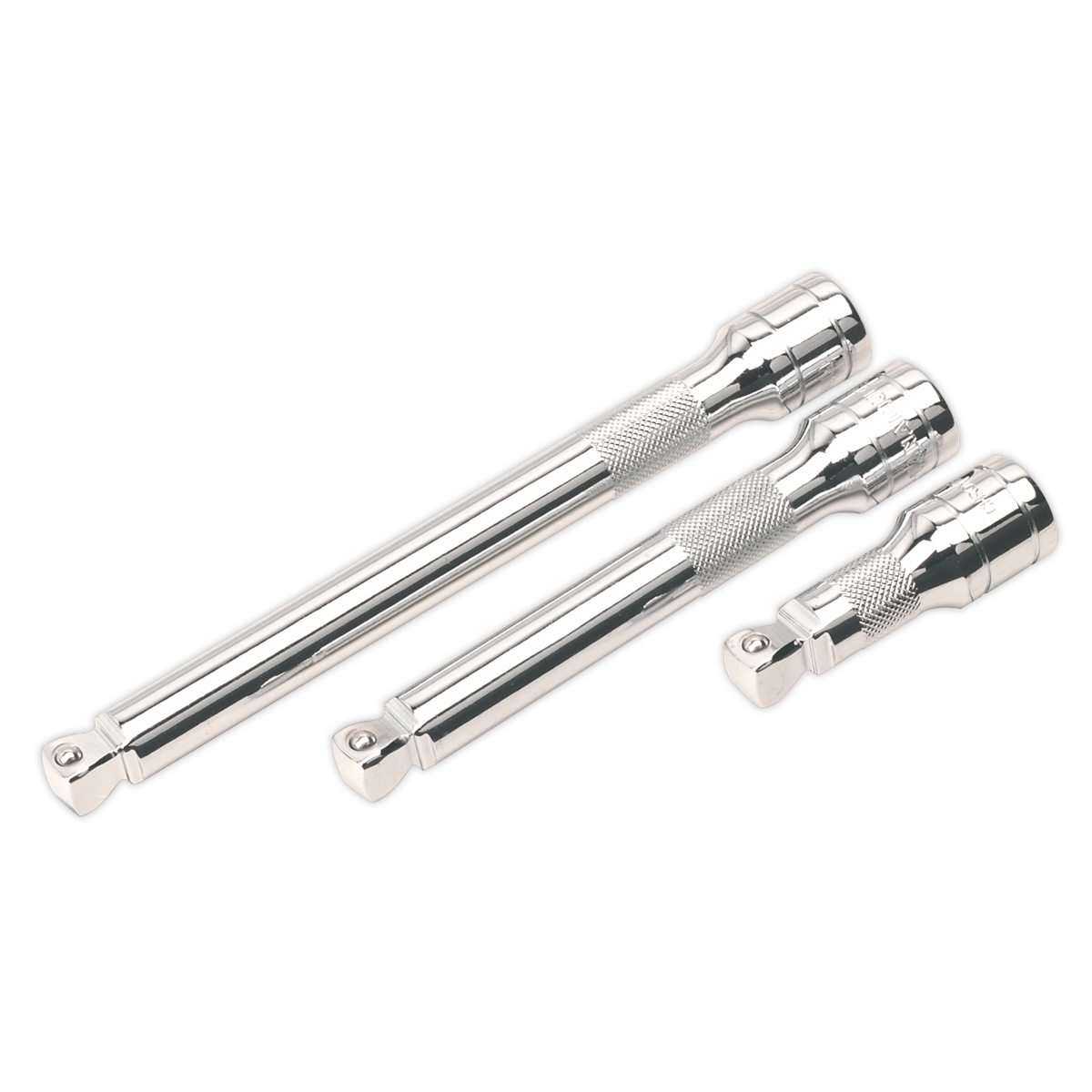 Sealey Wobble/Rigid Extension Bar Set 3 Pieces - 1/2" Square Drive AK764