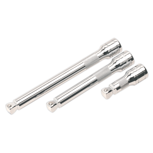 Sealey Wobble/Rigid Extension Bar Set 3 Pieces - 1/2" Square Drive AK764