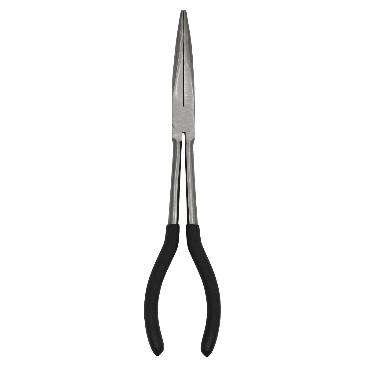 Sealey Needle Nose Pliers 275mm Offset Fully Polished Finish Silver Tool S0437