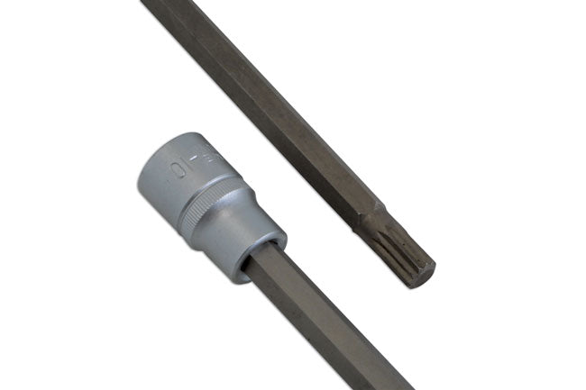 LASER 2897 Screwdriver M10 Male Spline Bit 800mm Spanner 1/2" Drive CRV Steel