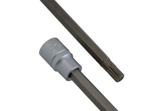 LASER 2897 Screwdriver M10 Male Spline Bit 800mm Spanner 1/2" Drive CRV Steel