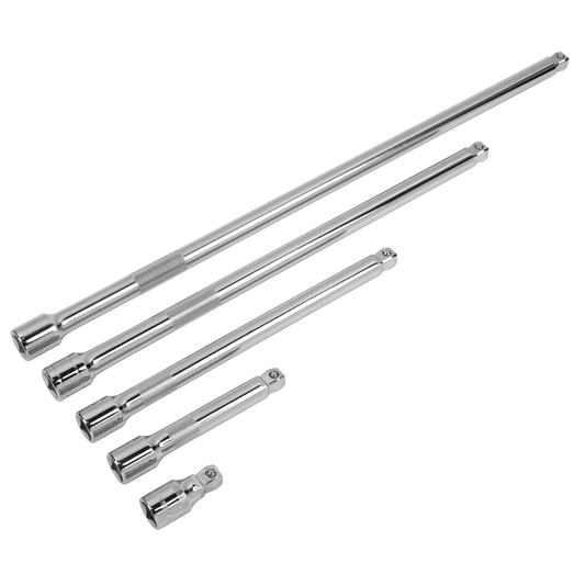 Sealey Wobble Extension Bar Set Chrome Plated 5 Pieces 1/2" Square Drive AK768