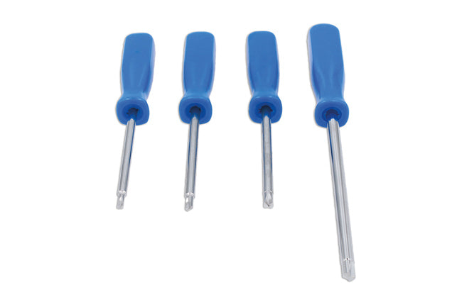 LASER 8477 4Pcs Screwdriver Clutch Head Set CRV For GM Vehicles Number Plate
