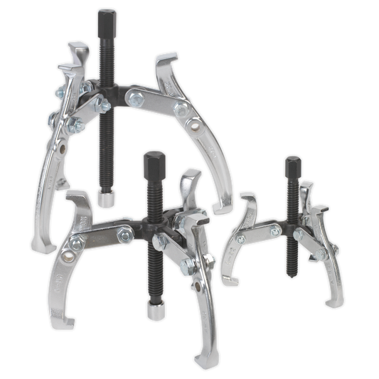 Sealey Triple Leg Gear Reversible Puller Set Chrome Vanadium Steel 3 Pieces AK78