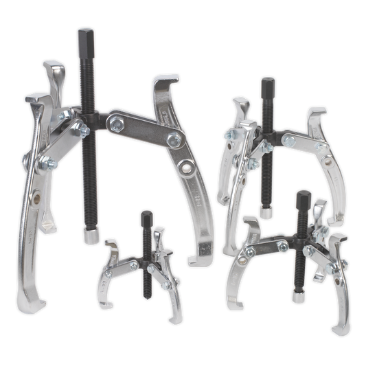 Sealey Triple Leg Gear Reversible Puller Set Chrome Vanadium Steel 4 Pieces AK79
