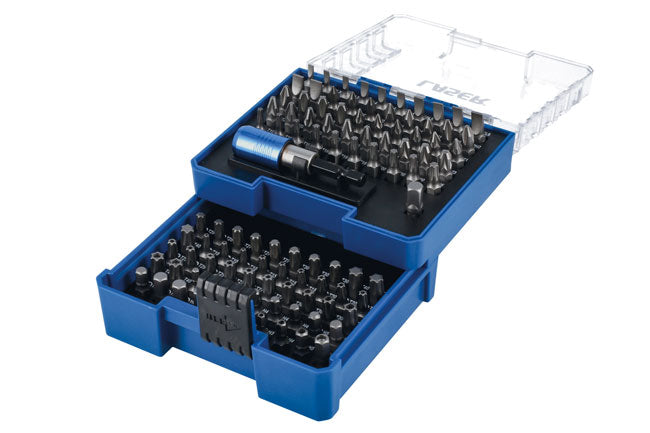 LASER 8493 102Pcs Screwdriver Bit Set Phillips Flat PzDrive Hex Star Tamperproof