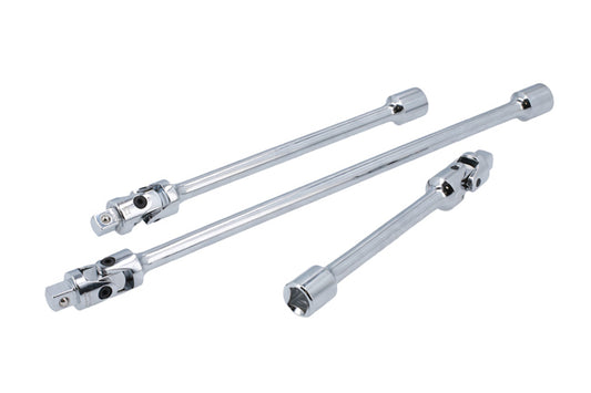 LASER 8494 Universal Joint Extension Set 3 Pieces Spring Loaded 3/8" Drive