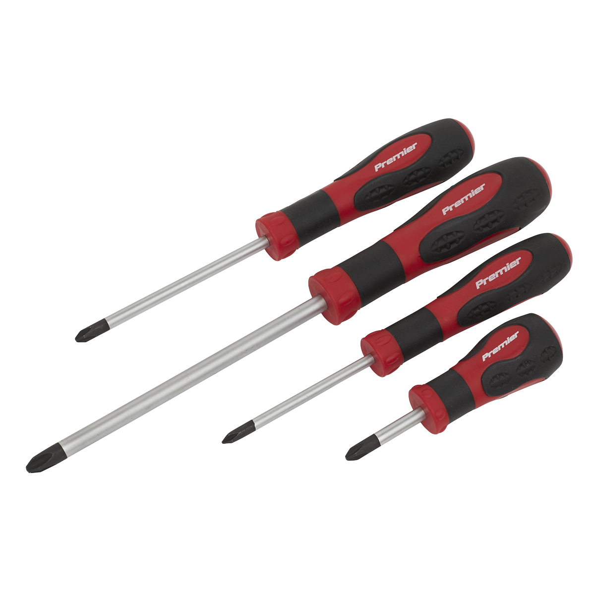 Sealey JIS Screwdriver Set 4 Pieces Soft Grip Chrome Vanadium Steel AK4314