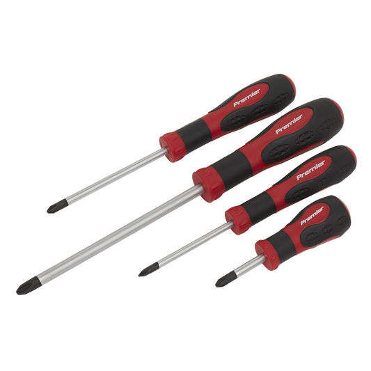 Sealey JIS Screwdriver Set 4 Pieces Soft Grip Chrome Vanadium Steel AK4314