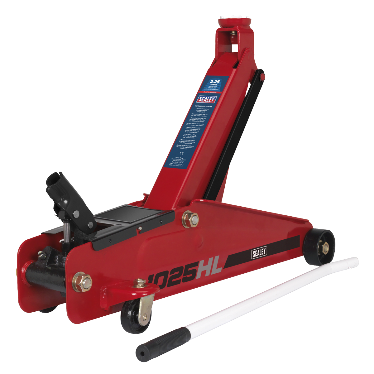 Sealey Tonne High Lift SUV Trolley Jack With Super Rocket Lift Red 1025HL