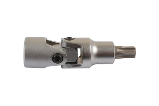 LASER 2904 Screwdriver T45 Torx Star Bit Universal Joint 3/8" Drive CRV Steel