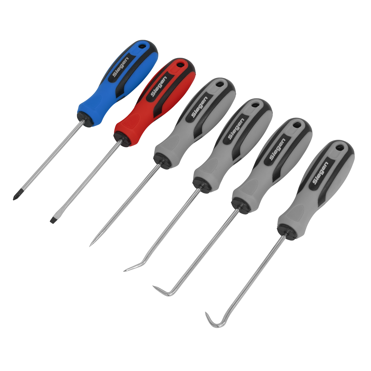 Sealey Mini Pick & Screwdriver Set Chrome Vanadium Steel Shafts 6 Pieces S0774