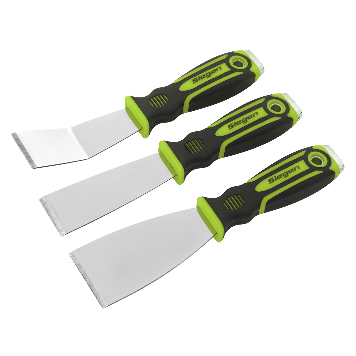 Sealey Scraper Set With Hammer Cap & Soft Grip Handles 3 Pieces Tool S0856