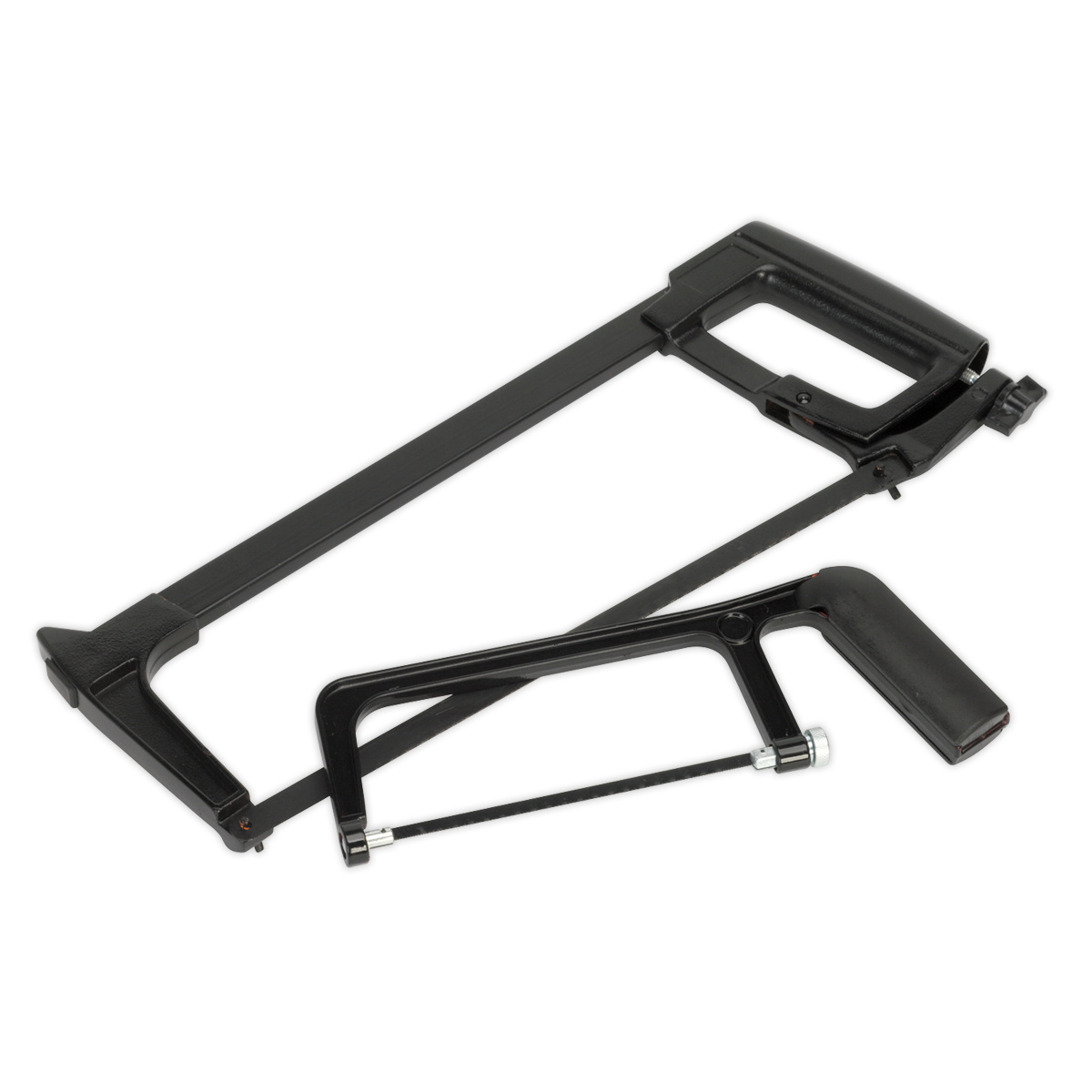 Sealey Engineers Hacksaw Set With Multi-Position Clamp 2 Pieces - Black S0865