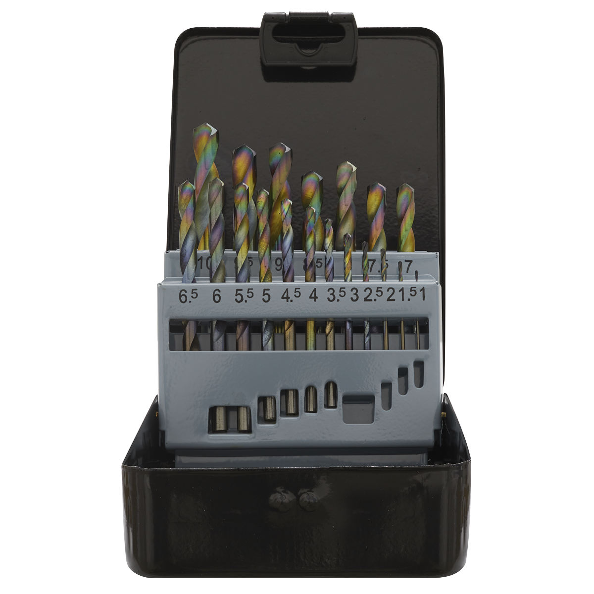 Sealey 19 Pieces Titanium Coated HSS Metric Drill Bit Set DIN 338 S0868