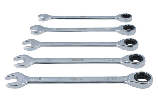 LASER 8510 Double Ring Spanner Set Chrome Vanadium Steel Double Hexagon
