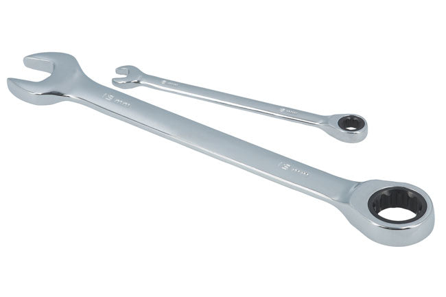 LASER 8511 12pc Double Ring Spanner Set Chrome Vanadium Steel 72 Tooth Bi-Hex