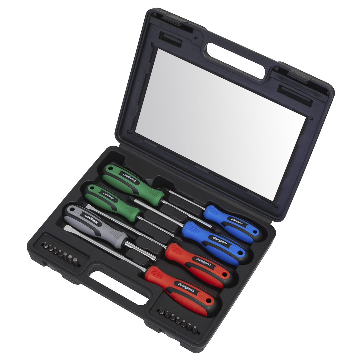 Sealey Screwdriver Set With Carry Case Contoured Soft Grip Handles 21pc S0923