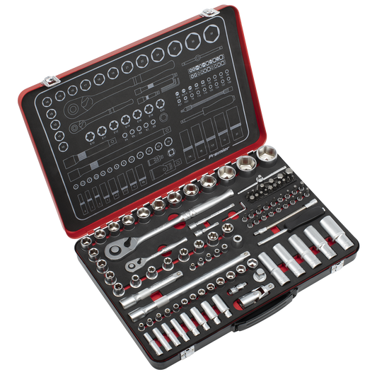 Premier Platinum Socket Set 1/4" 1/2" Square Drive 108 Pieces With Storage Case