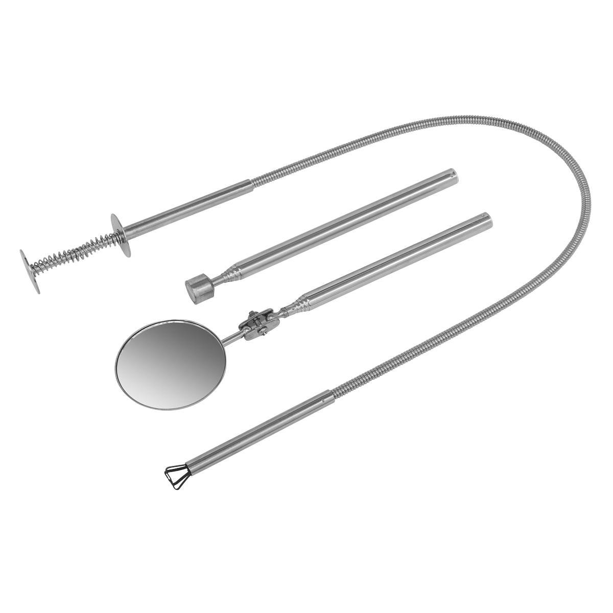 Sealey Magnetic Pick-Up Flexible Claw & Inspection Tool Set 3 Pieces S0949