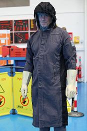 LASER 8518 Arc Flash Safety Jacket 3/4 Length Hooded Rated 12 cal cm2 Workwear