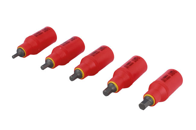 LASER 8526 Insulated Hex Bit Socket Wrench Set 5pc Chrome Vanadium IEC Rated